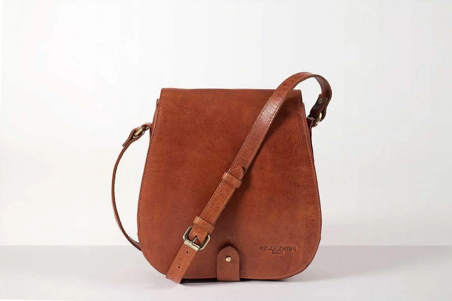 HOLZRICHTER Women's Leather Shoulder Bag No.5-1 Medium - Stylish & Functional Handbag for Everyday Use