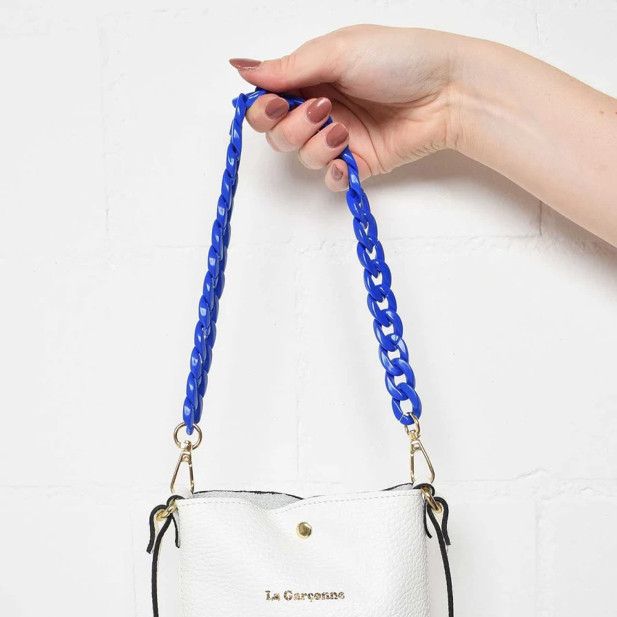 HOLZRICHTER Women's Monroe Royal Blue Mini Crossbody Bag with Chain Strap